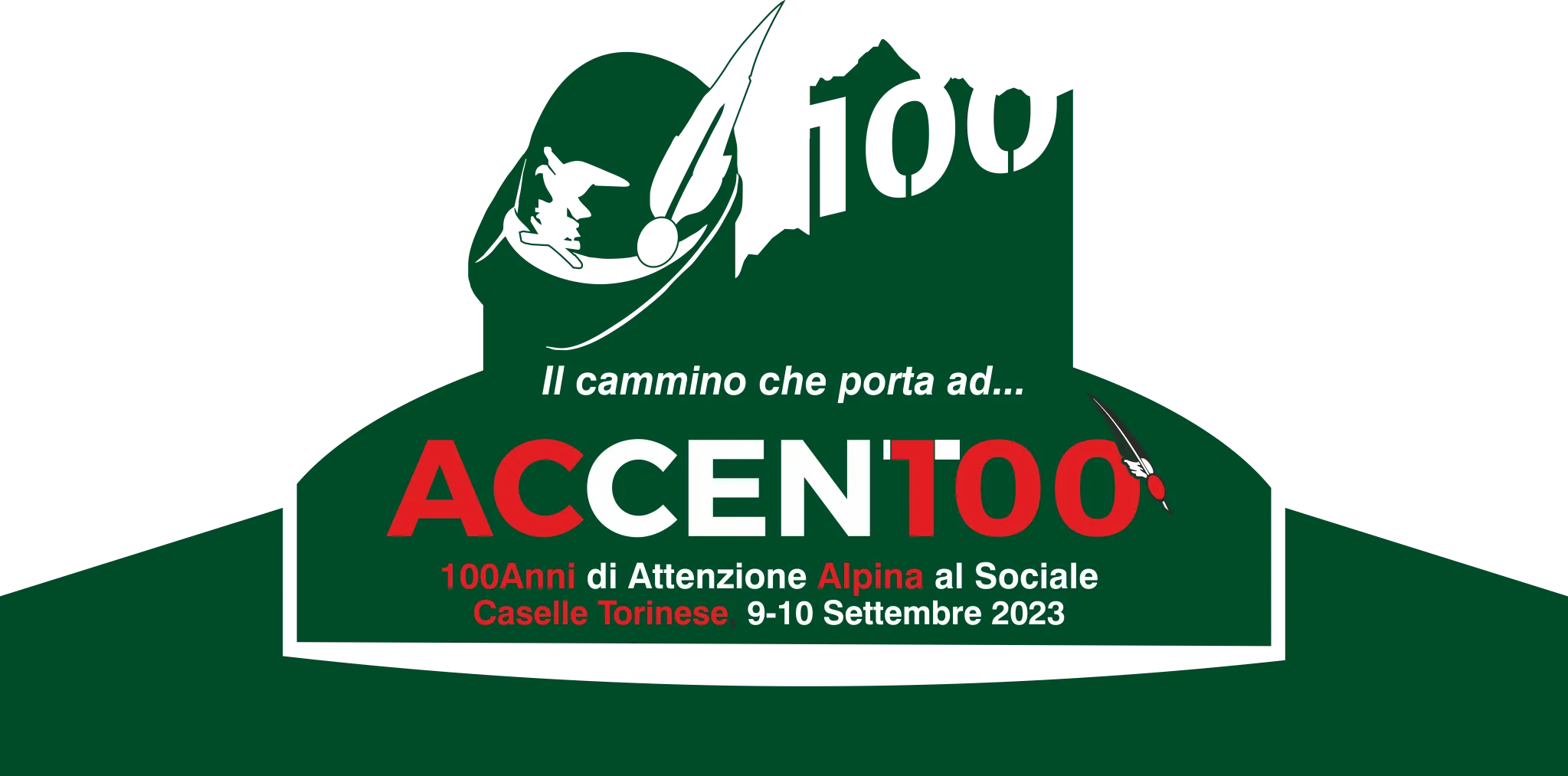 Il marchio di ACCENT00, cento anni del Gruppo Alpini di Caselle